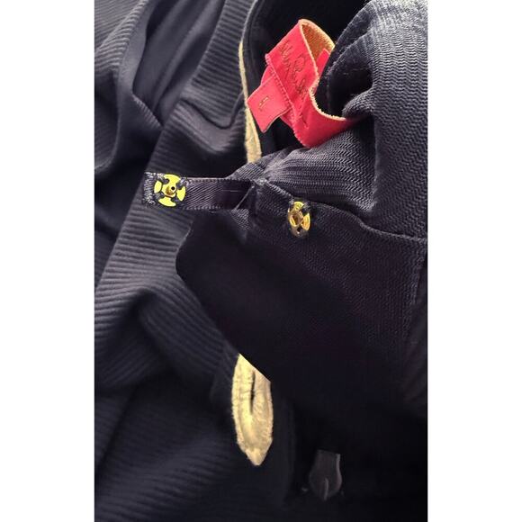 Lilly Pulitzer Womens Callista High Collar Shift Dress Navy Blue White Lace Trim - Picture 7 of 10